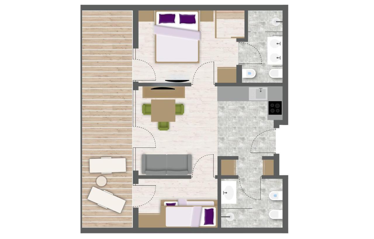 Aparthotel Panorama Living Dolomites Maranza Bagian luar foto